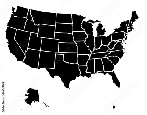 United States of America State Borders