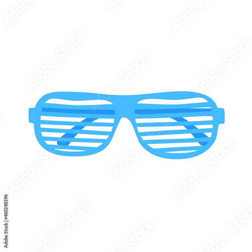 Carnival party masquerade costume glasses sunglasses set isolated on white background