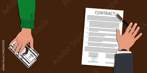 Bribery and corruption concept