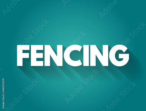 Fencing text quote, concept background