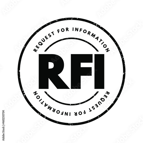 RFI - Request For Information acronym, business concept background