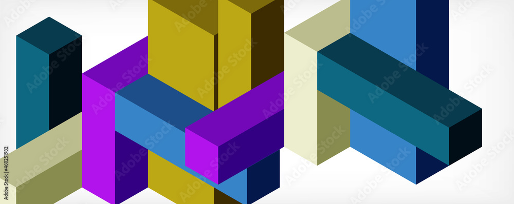 Abstract background. 3d cubes, cubic elements and blocks. Techno or business concept for wallpaper, banner, background, landing page Abstract background. 3d cubes, cubic elements and blocks. Techno or business concept for wallpaper, banner, background, landing page