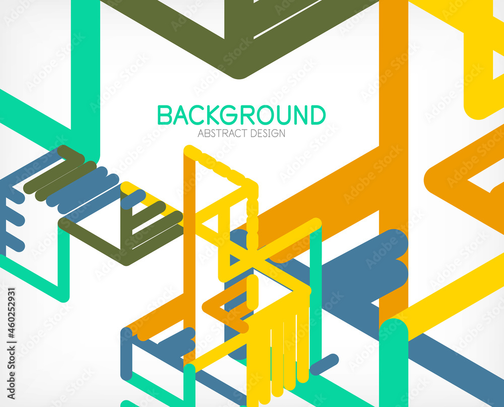 Abstract background. Color lines on white background. Linear abstract composition. Techno or business concept for wallpaper, banner, background, landing page Abstract background. Color lines on white background. Linear abstract composition. Techno or business concept for wallpaper, banner, background, landing page