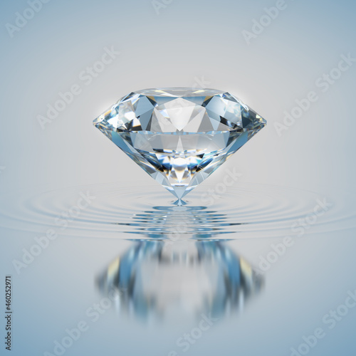 diamond on the surface of the water