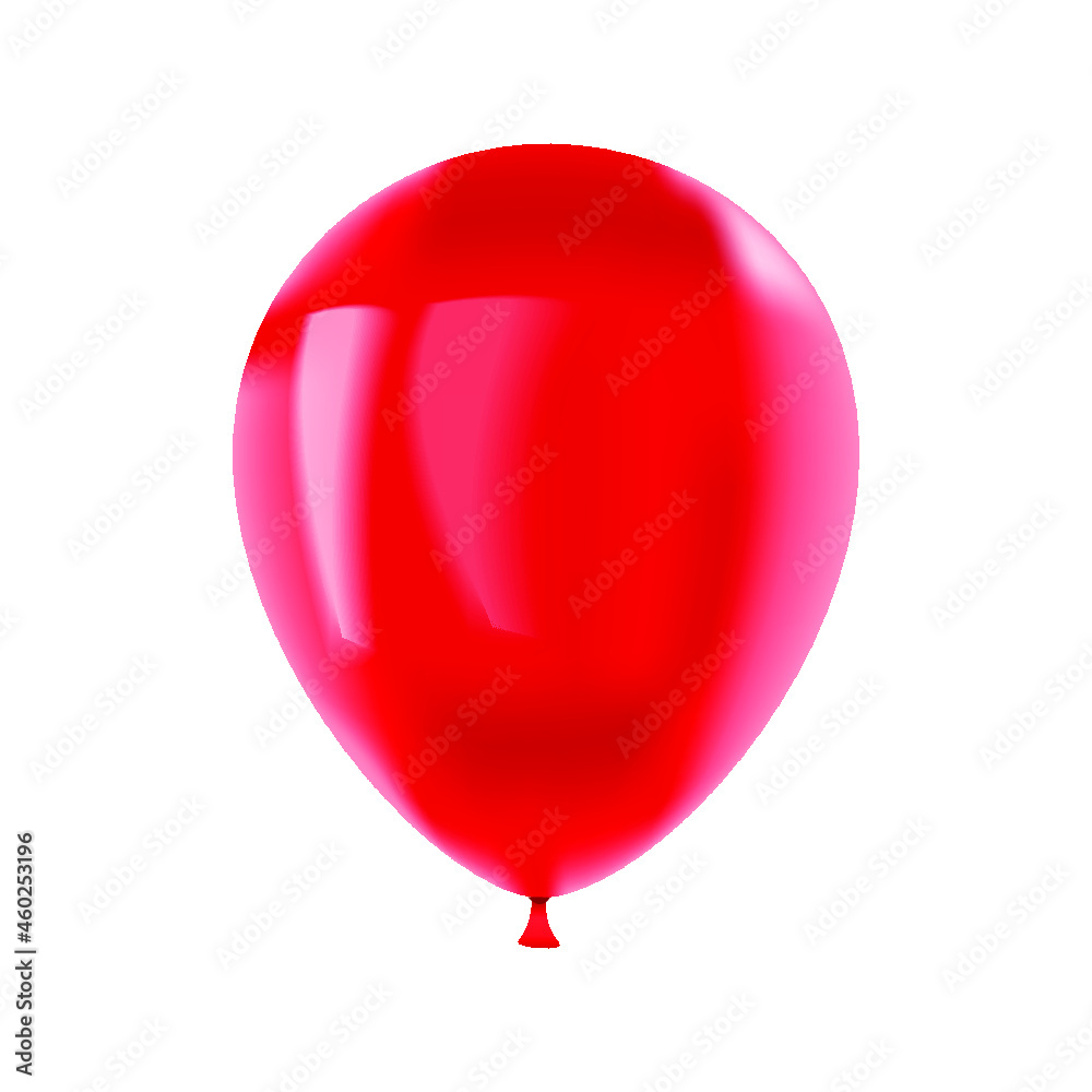 Red balloon isolated on a white background Red balloon isolated on a white background