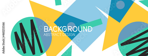 Abstract background with blocks, lines, geometric shapes. Techno or business concept for wallpaper, banner, background, landing page