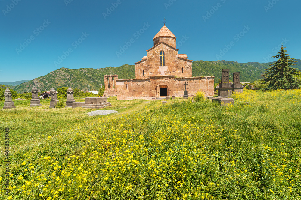 Odzun church and monastery (6th century) located in Lori region in Armenia. Travel and sightseeing destinations