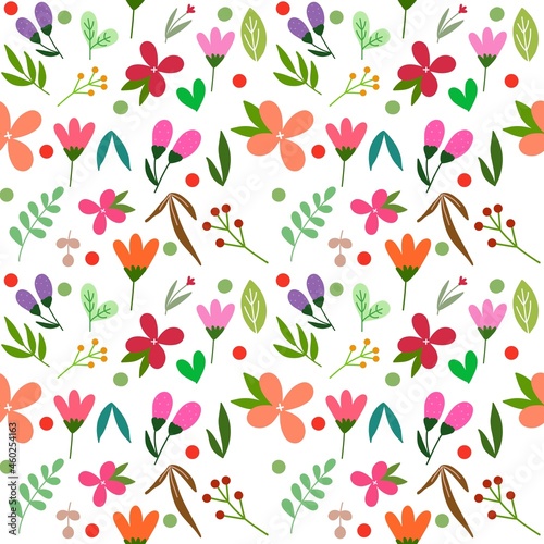 Leaf flower summer pattern art.Flower print.Elegance seampless pattern .
