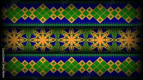 Looping simple animated pattern in flat style, seamless pattern in Asian style