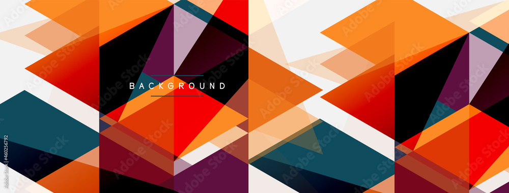 Mosaic triangles geometric background. Techno or business concept, pattern for wallpaper, banner, background, landing page Mosaic triangles geometric background. Techno or business concept, pattern for wallpaper, banner, background, landing page