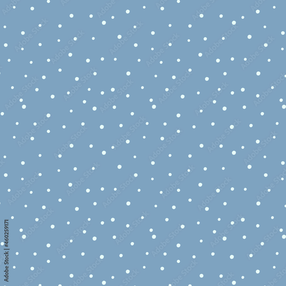 Random scattered dots, abstract background. Seamless vector pattern. Polka dot pattern. Celebration confetti background. Pattern for textiles.