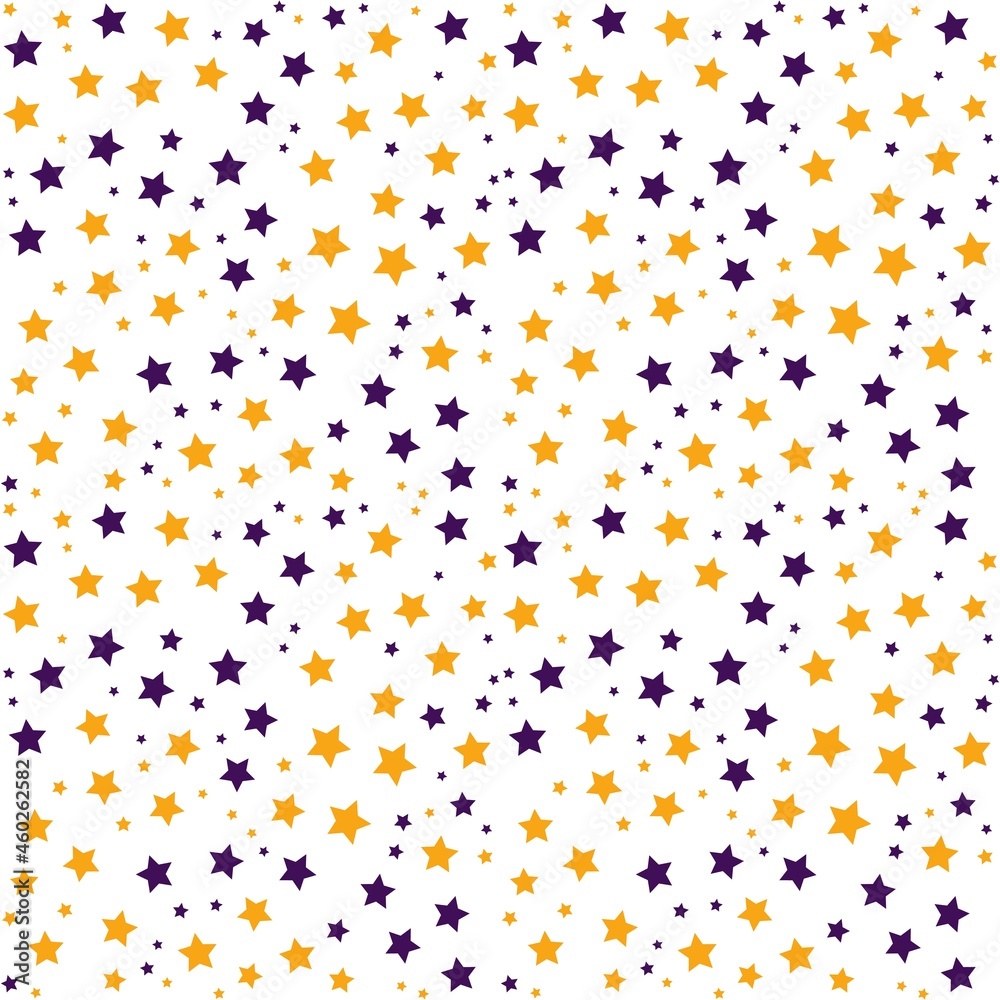 Colorful geometric stars background. Abstract pattern background. Shapes pattern. Colorful wrapping paper. Halloween pattern.