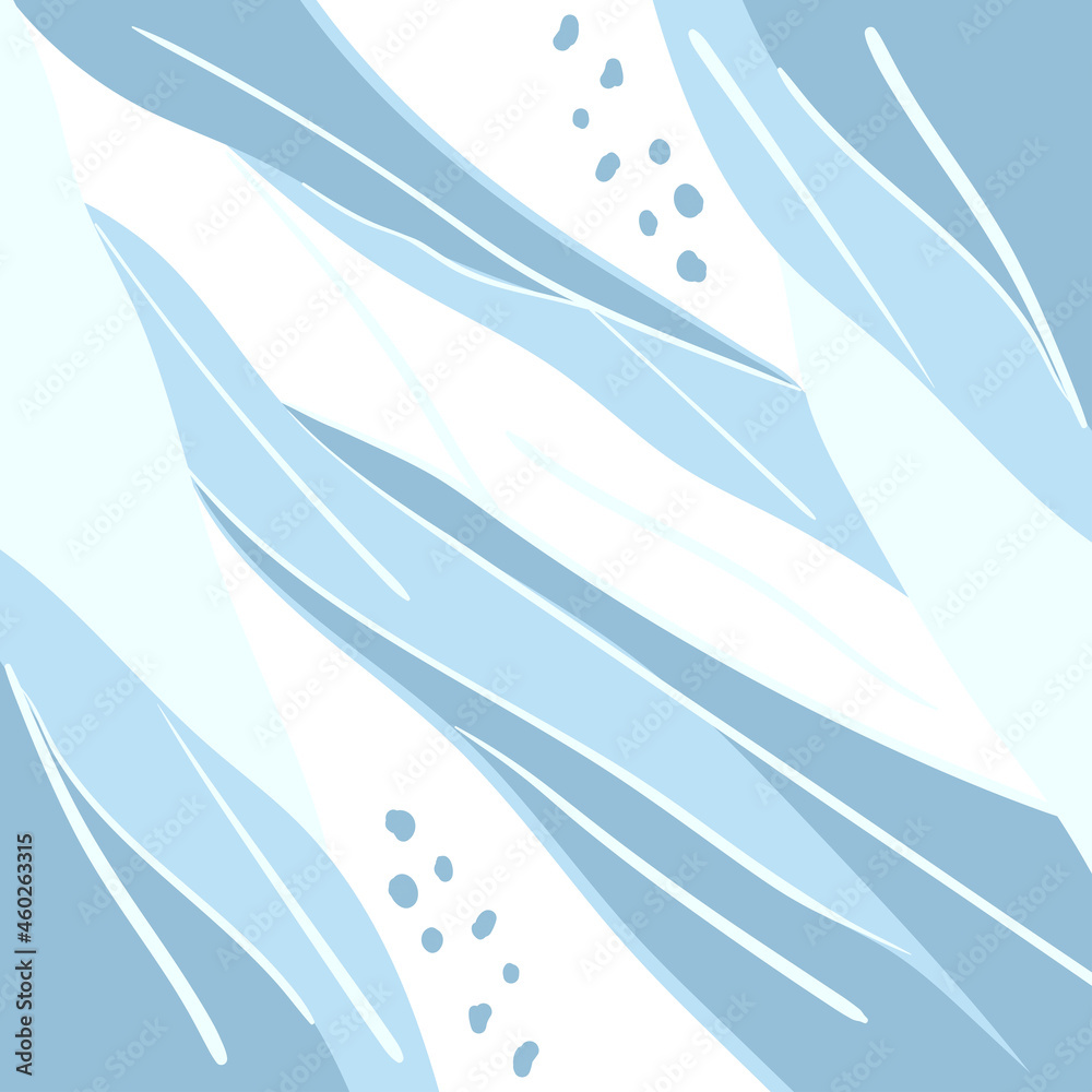 Vector winter background with abstract ice shards and bubble shapes