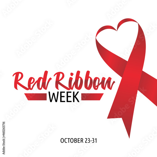 vector graphic of red ribbon week good for red ribbon week celebration. flat design. flyer design.flat illustration.