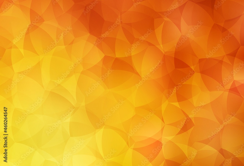 Light Red, Yellow vector abstract polygonal pattern.