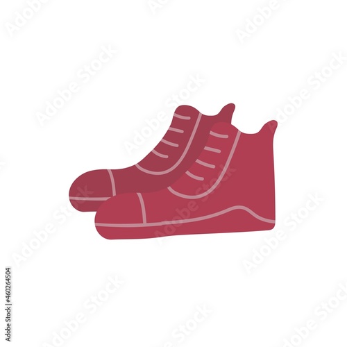 Vector cartoon flat fashionable sneakers.New trendy beautiful footwear isolated on empty background-clothing shoe store,shopping and fashion concept,web site banner ad design