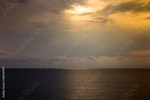 Fototapeta Naklejka Na Ścianę i Meble -  Twilight, sunset in summer on the Catalan coast
