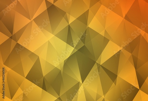 Light Yellow vector triangle mosaic template.