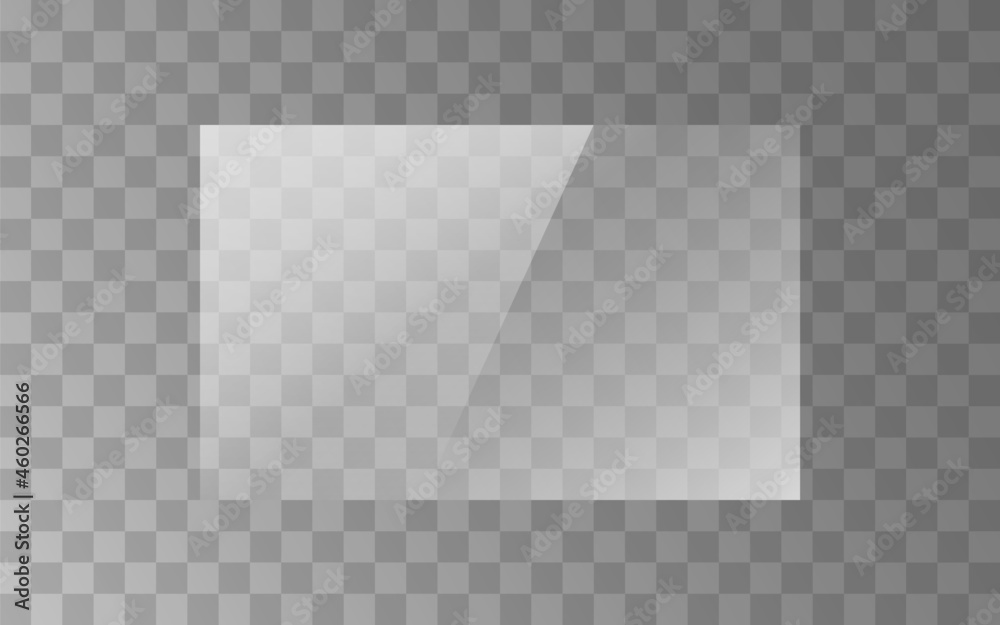 The vector png texture of rectangle 16x10 glass plate, mirror, window isolated on transparent background	