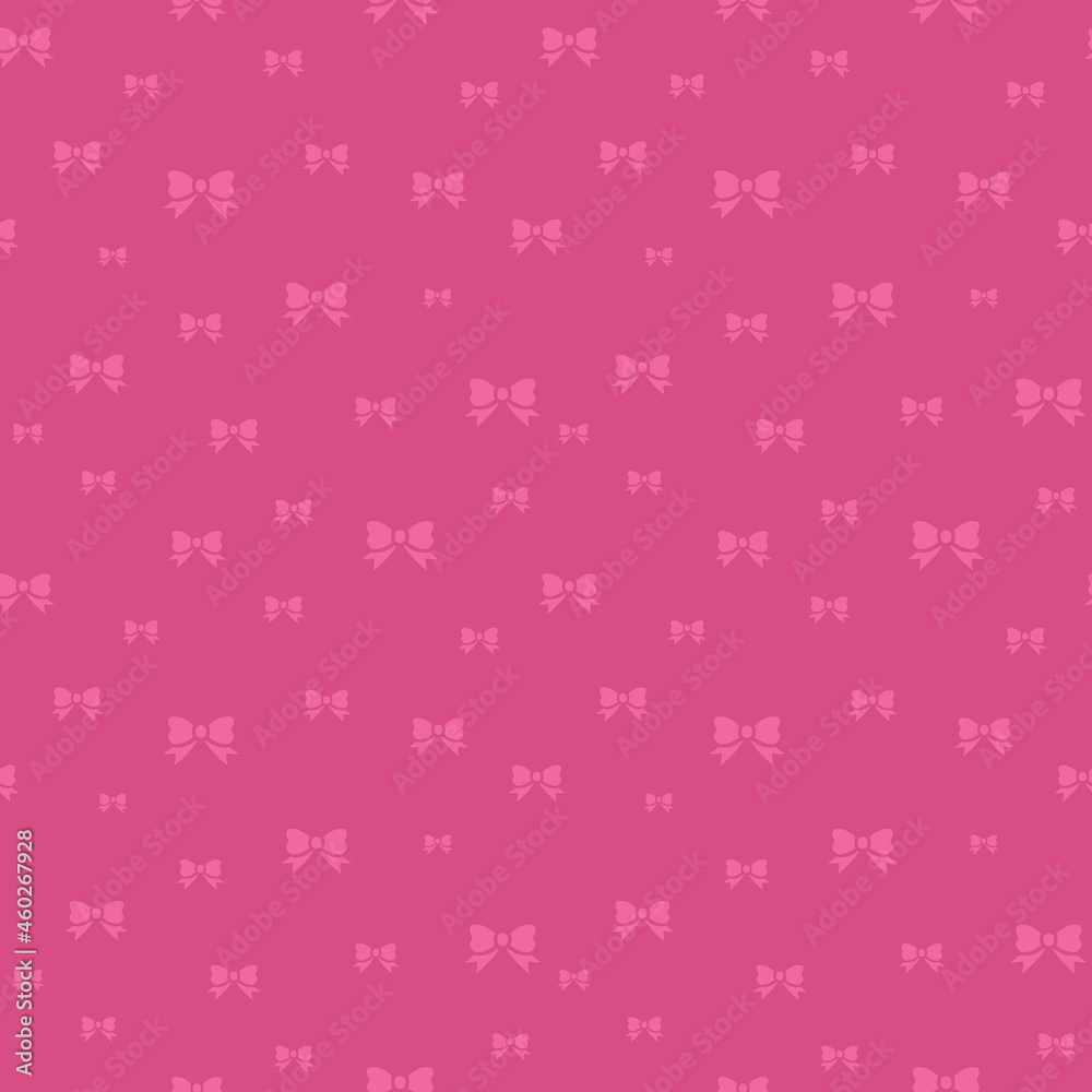 Pink bow repeat pattern, all pink background