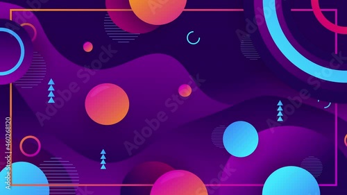 Looped stylish geometric background motion graphics