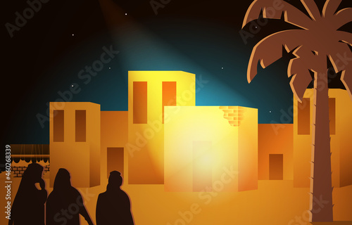 Maulid Nabi Prophet Muhammad Birthday Mecca Islam History Islamic Illustration