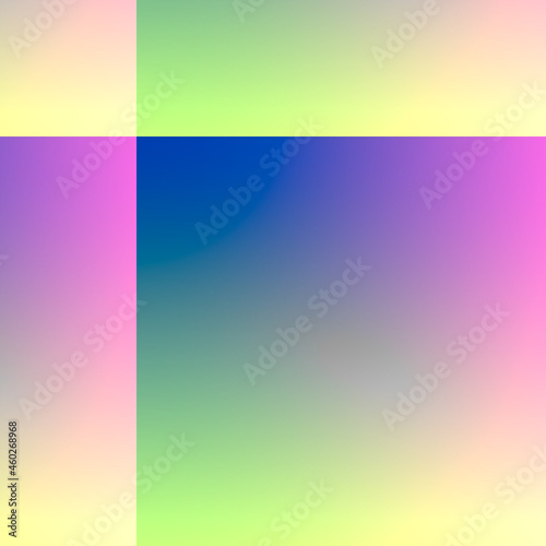 Simple geometrical gradiend layout - blur rectangles smooth surface - multicolor background.