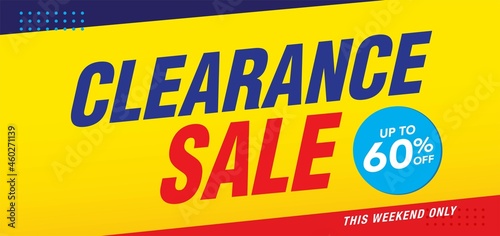 Stock clearance sale banner design