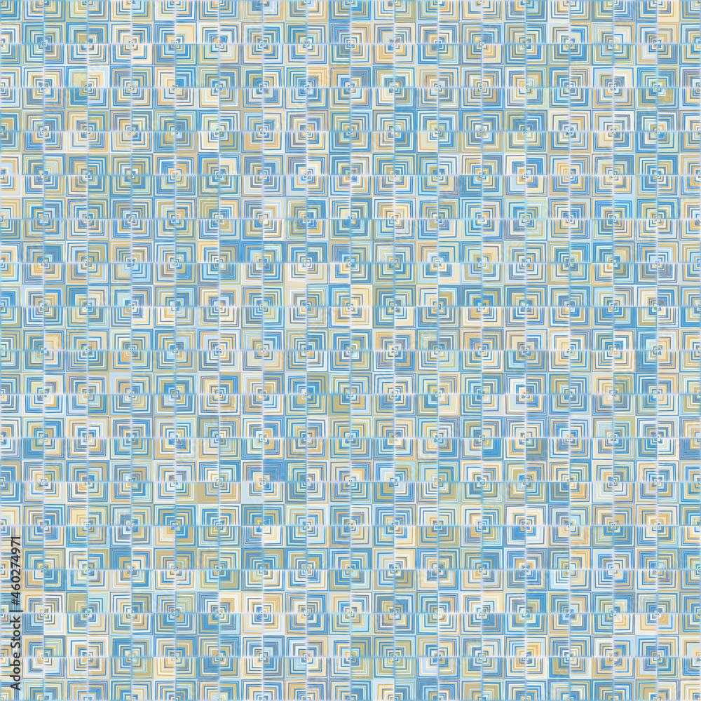 Yellow-blue checkered pattern. Chaotic coloring. Seamless pattern. Yellow-blue checkered pattern. Chaotic coloring. Seamless pattern.