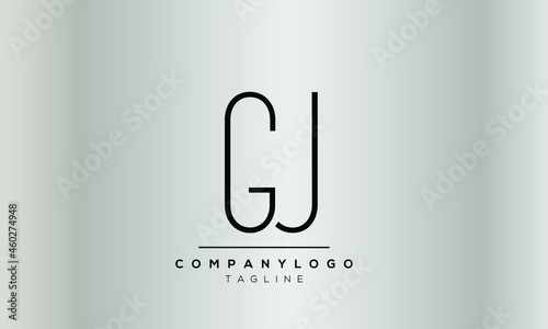 
Abstract Letter Initial GJ JG Vector Logo Design Template