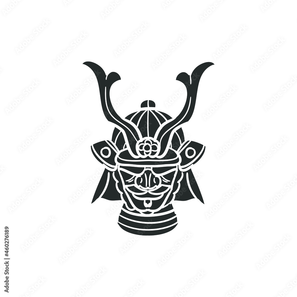 Samurai Helmet Icon Silhouette Illustration. Asian Warrior Vector Graphic Pictogram Symbol Clip Art. Doodle Sketch Black Sign. Samurai Helmet Icon Silhouette Illustration. Asian Warrior Vector Graphic Pictogram Symbol Clip Art. Doodle Sketch Black Sign.
