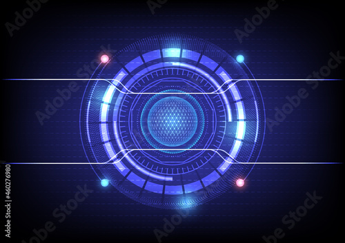 Vector New Technology Cycle Ball and Abstract blue Background