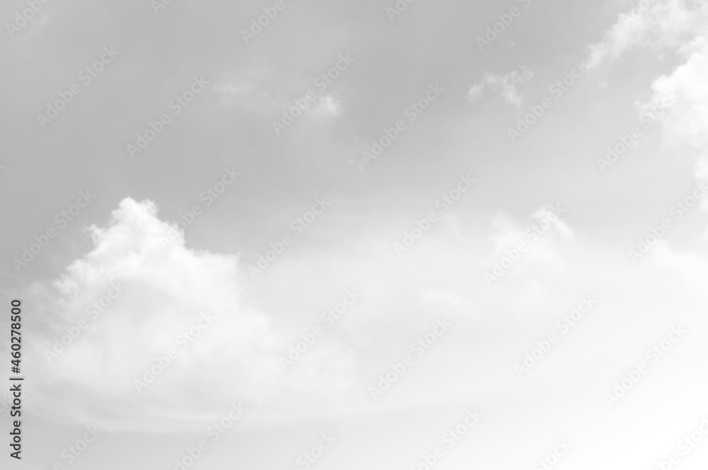 Fototapeta premium Black sky with white cloud. Dark background before Rainstorm.