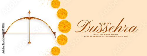 happy dussehra indian festival realistic banner design photo