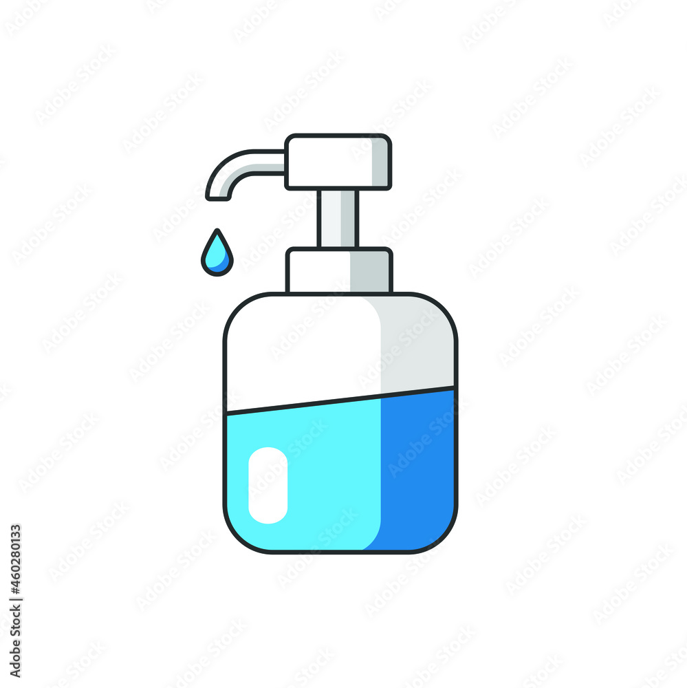 Hand sanitizer bottle in drawing style isolated vector. Icon object illustration for your presentation, teaching materials or others. Hand sanitizer bottle in drawing style isolated vector. Icon object illustration for your presentation, teaching materials or others.