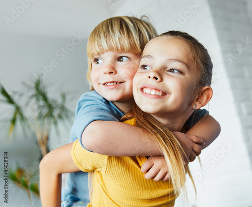 Photographie child girl  boy childhood kid brother sister love family together fun happy joy