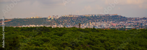 ANTALYA, TURKEY: City view of resident district with modern buildings in Antalya.