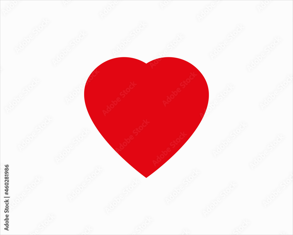 Love Shape, Love icon vector template.  Red color heart eps 10