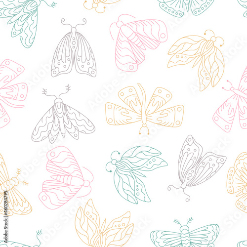 Abstract seamless pattern with shapes