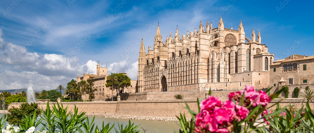 La Seu Cathedral with Almudaina Palace in Palma de Mallorca - 7899 La Seu Cathedral with Almudaina Palace in Palma de Mallorca - 7899