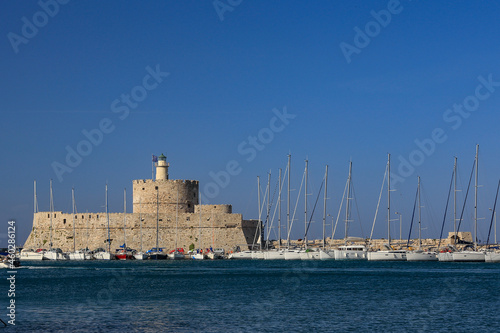 Rhodes harbor on Rhodes island - Greece,mediterranean,europe, 
