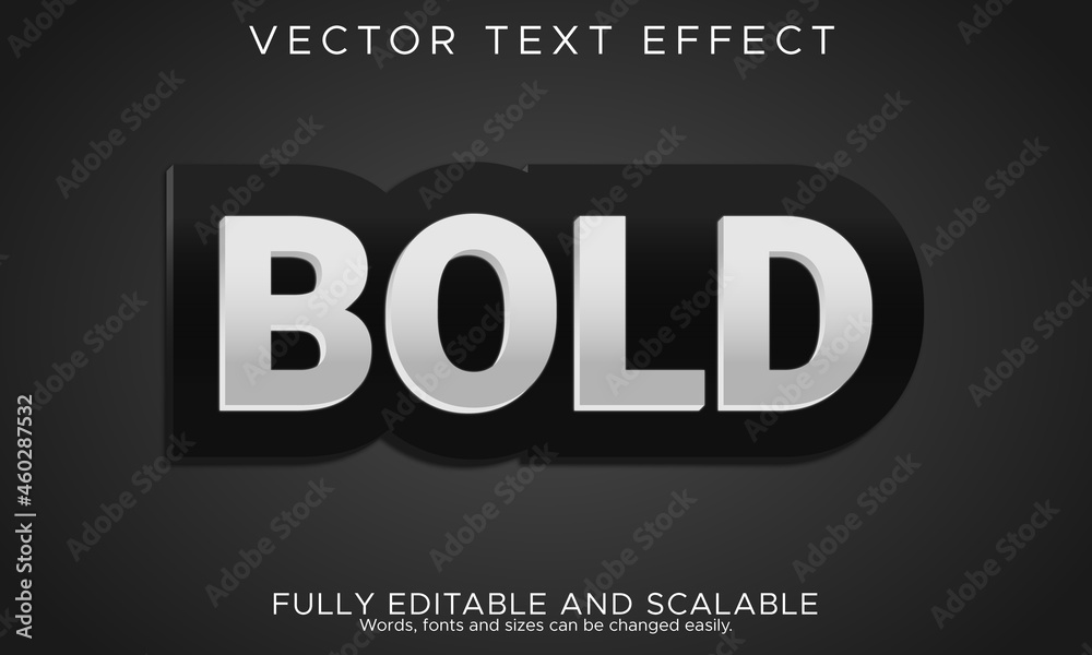 modern editable bold text effect, vector illustration