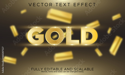 modern editable shiny golden text effect, vector illustration