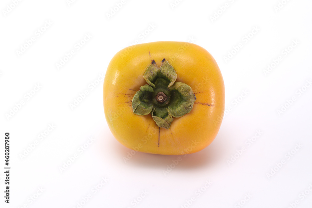 Sweet fresh ripe persimmon isolated on white background Sweet fresh ripe persimmon isolated on white background