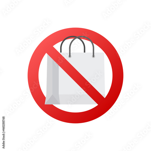 No shopping, great design for any purposes. Cartoon vector illustration. Vector design isolated.