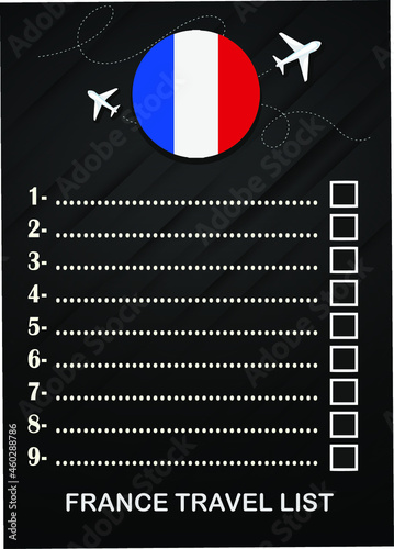 France travel list brochure 