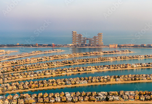 Dubai, UAE - 09.24.2021 Man made island, Palm Jumeirah and Royal Atlantis hotel. Urban photo