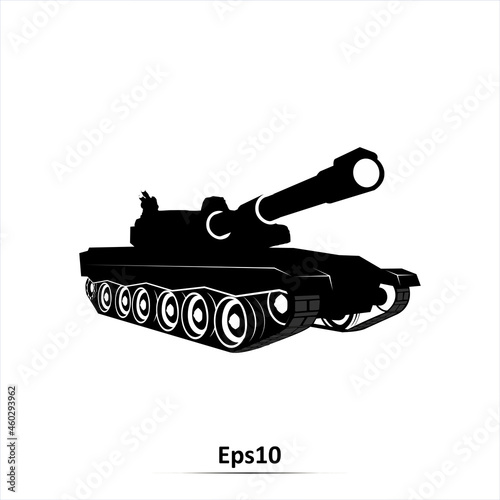 Tank silhouette. Vector illustraation. EPS10