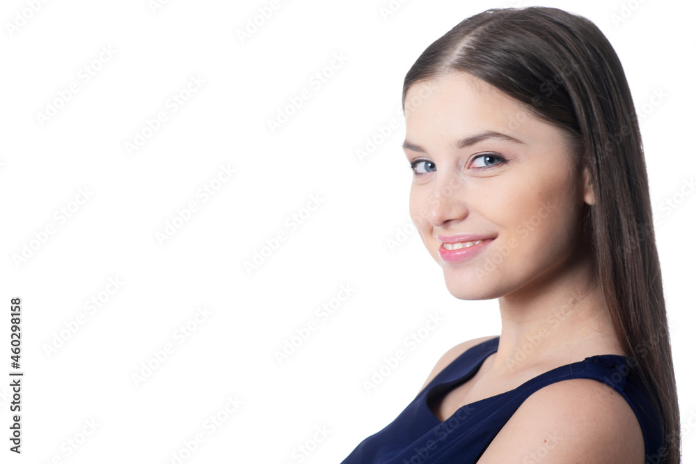 Portrait of beautiful young woman with long hair Portrait of beautiful young woman with long hair