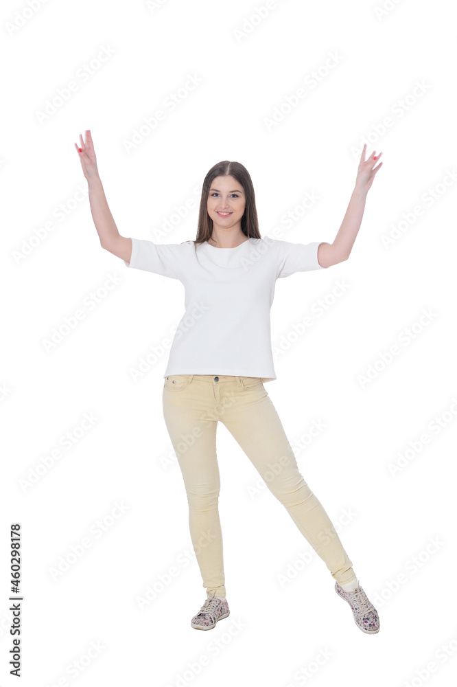 Portrait of beautiful young woman wearing casual clothing Portrait of beautiful young woman wearing casual clothing